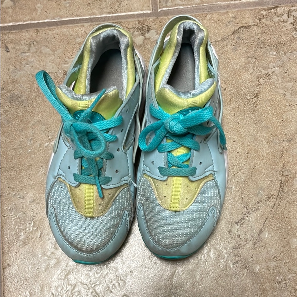 Nike Blue and Yellow Sneakers with Sporty Design